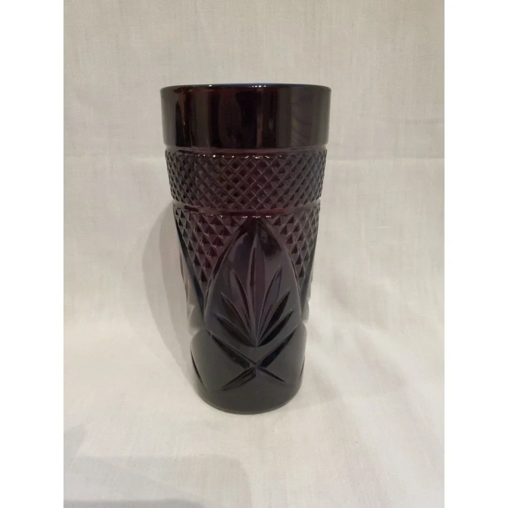 Ruby Red 12 Oz. Water Glass Luminarc Cristal d' Argues Duran Vintage